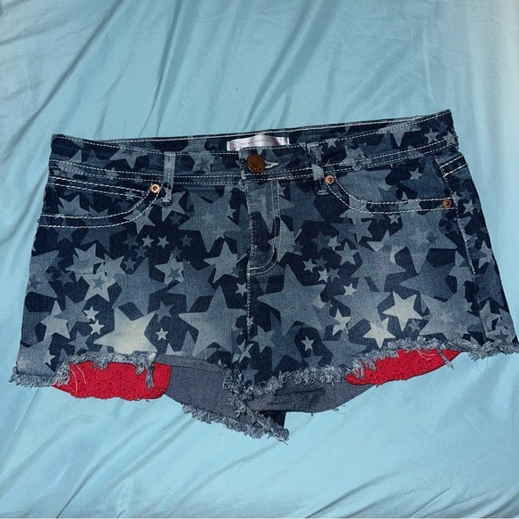 No Boundaries Pants - 4th of July Denim Juniors Shorts